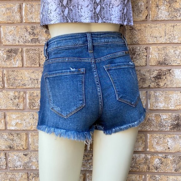 Kancan Estilo button fly frayed hem shorts sz S high rise KC8576d‎ - Picture 8 of 10